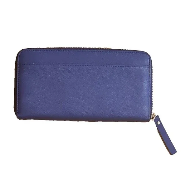 Kate Spade Neda Navy Blue WLRU 1148 Newbury Lane Zip Wallet Preppy Classic - Picture 2 of 7